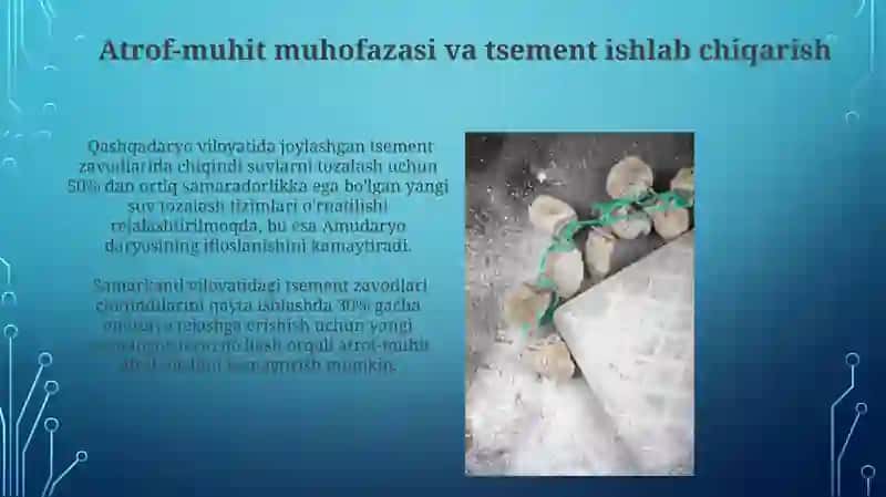 Sement ishlab chiqarilmoqda kimyoviy birikmalar 4