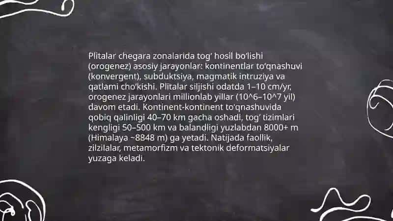 Relʼefning shakllanishida tektonik harakatlarning roli 4