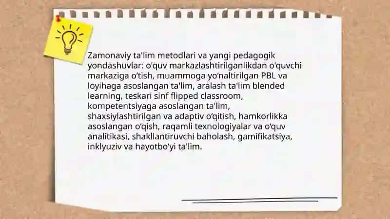 An'anaviy va zamonaviy metodlar 4