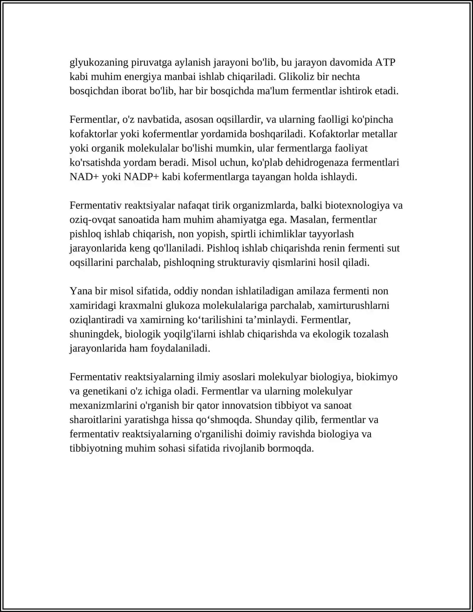 FERMENTATIV REAKSIYALAR KINETIKASI 4