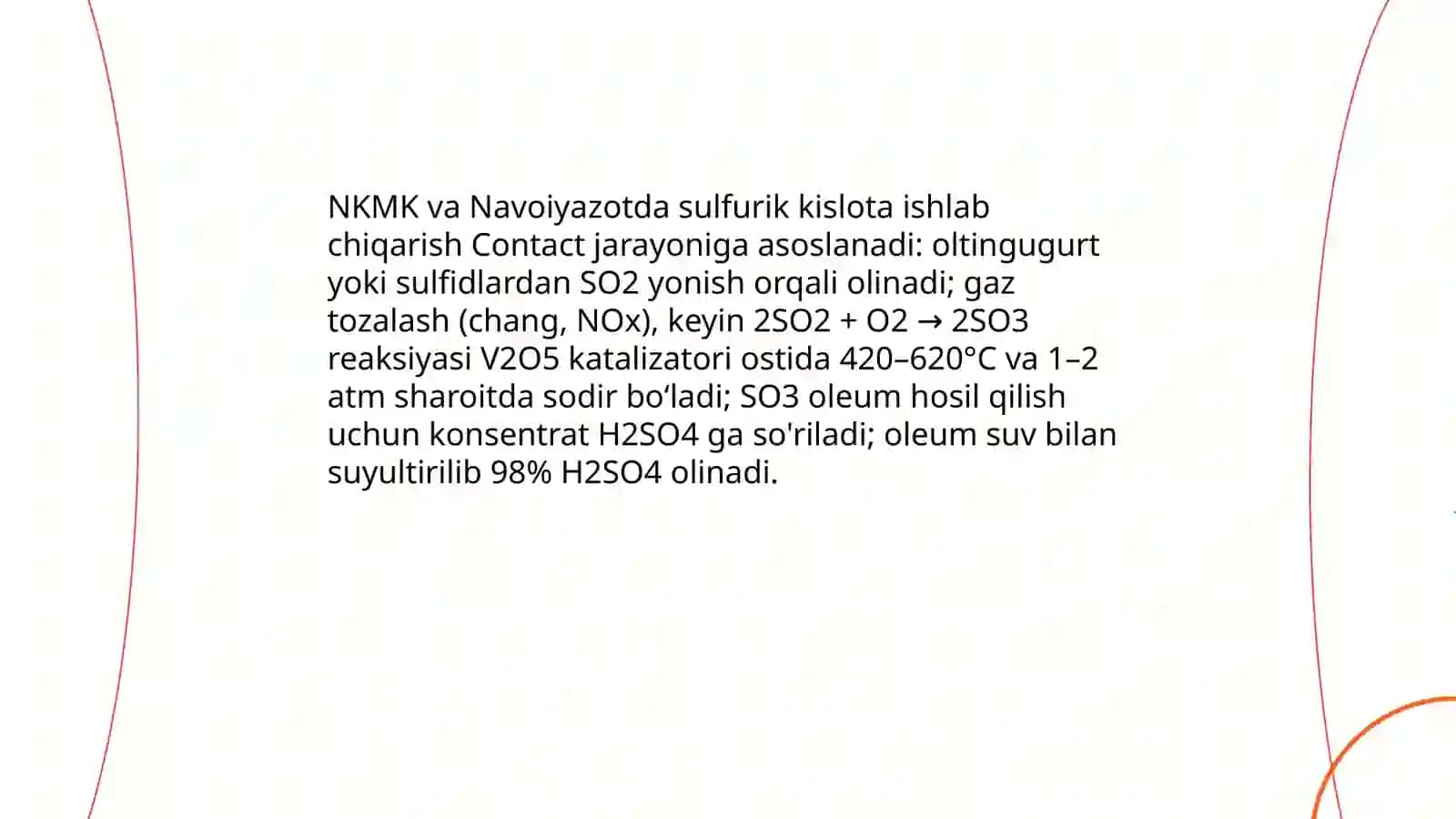 NKMK va Navoiyazotda boʻladigan kimyoviy va elektrokimyoviy jarayonlar 4