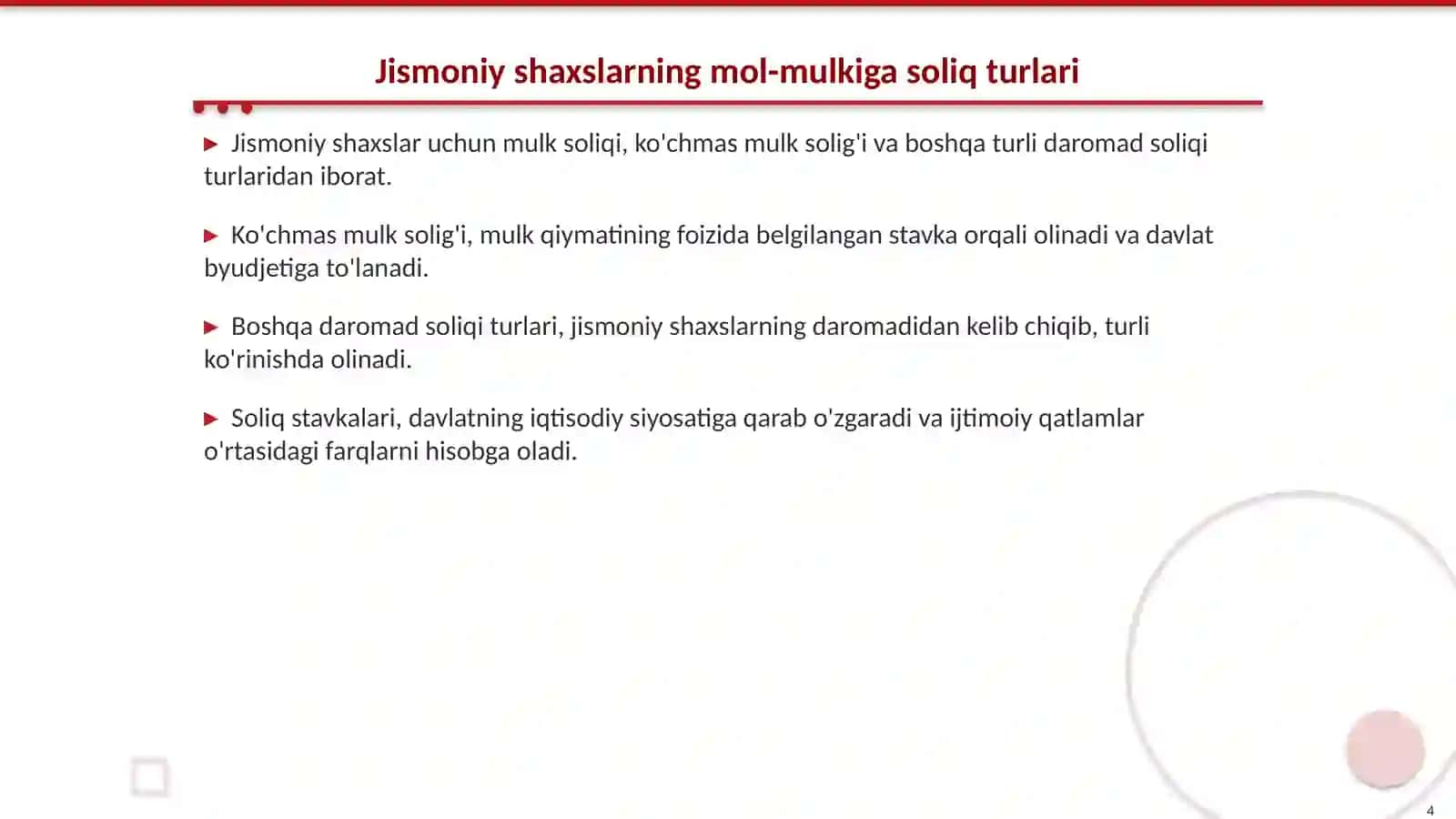 Jismoniy shaxslarning mol-mulkiga solinadigan soliq 4
