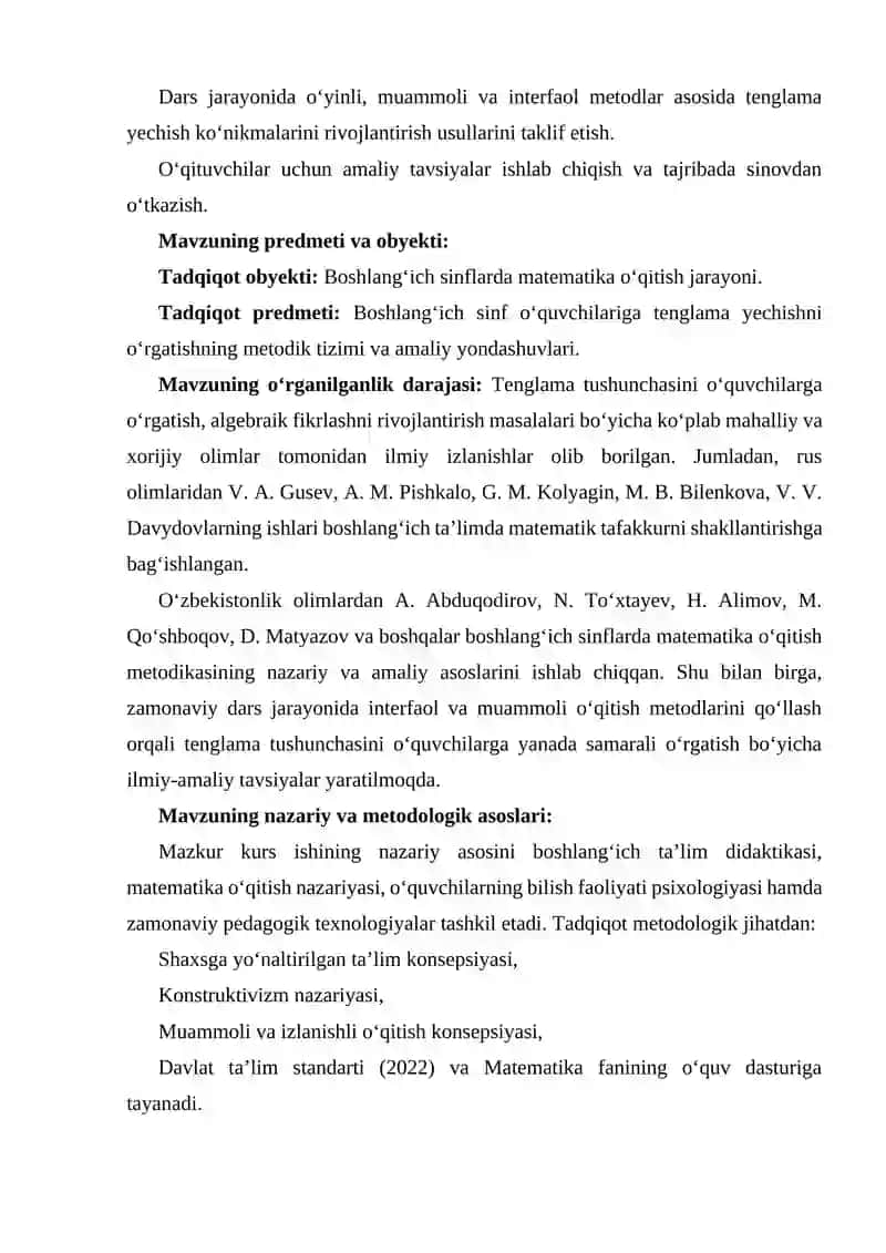 Boshlang'ich sinflarda algebraik tafakkurni rivojlantirish yo‘llari 4