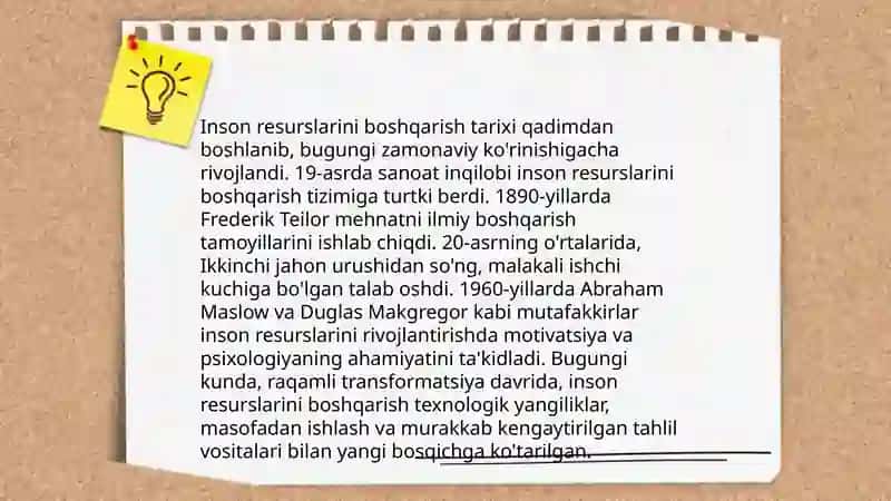 Inson resurslarini boshqarish usullarining roli, tabiati va tasnifi 4