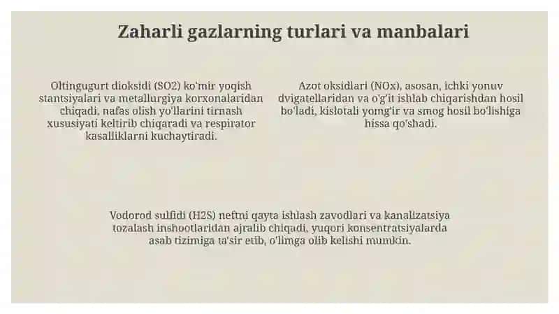 Zaharli gazlarning inson organizmiga ta'siri 4