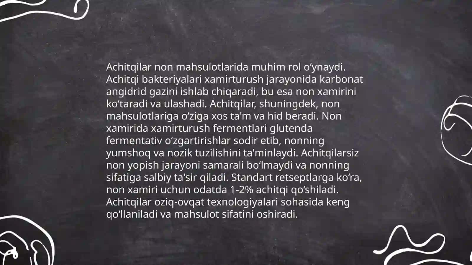 Achitqilarning oziq ovqat sanoatida tutgan o'rni. Mikotaksikozlar qo'zg'atuvchilari 4