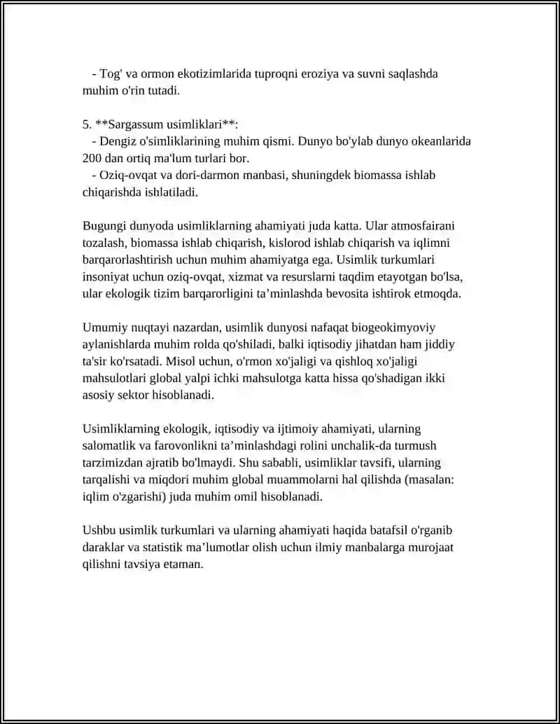 USIMLIK TURKUMLARI VA ULARNING TABIIY JOYLASHISHLARI (XARITADAN BELGILSH) 4