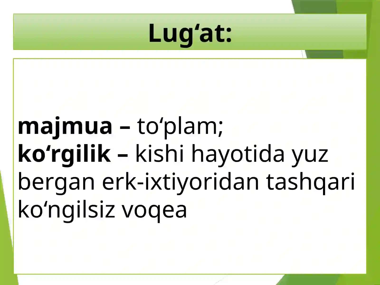Matn valug‘at ustida ishlash 4