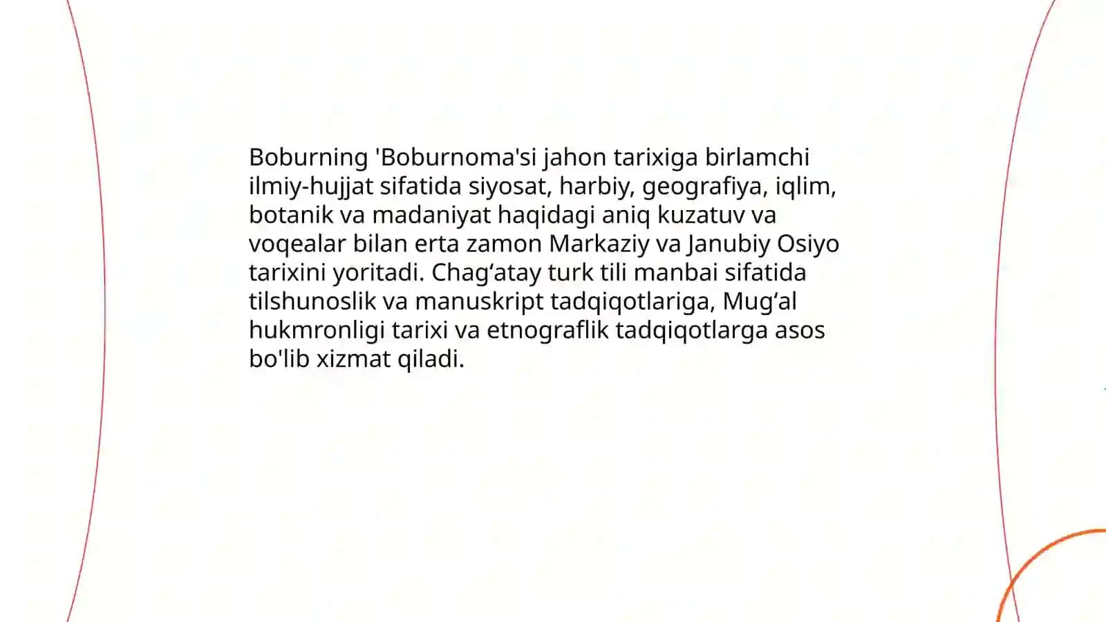 Zaxiriddin Muhammad Bobur jaxon tarixida tutgan òrni 4