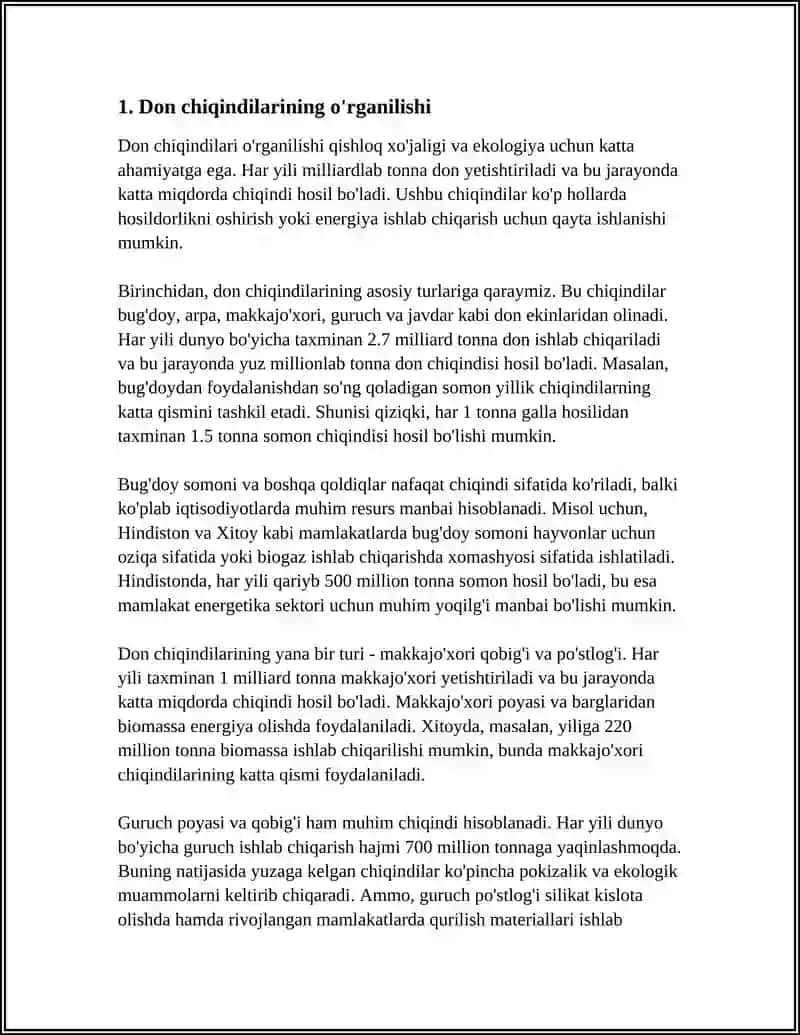 DON CHIQINDILARNI VA TAYYOR MAHSULOTLARNIR NAZORAT QILISH 4