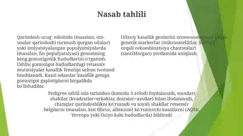 Retsessiv mutatsiyalarni aniqlash metodlari 4