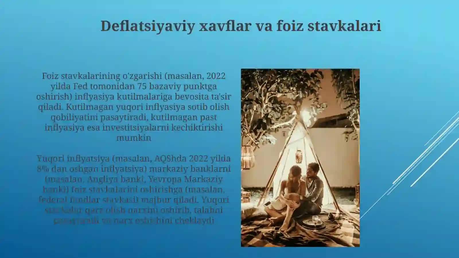 Inflatsiyavafoizstavkalarioʻrtasidabogʻliqlik 4