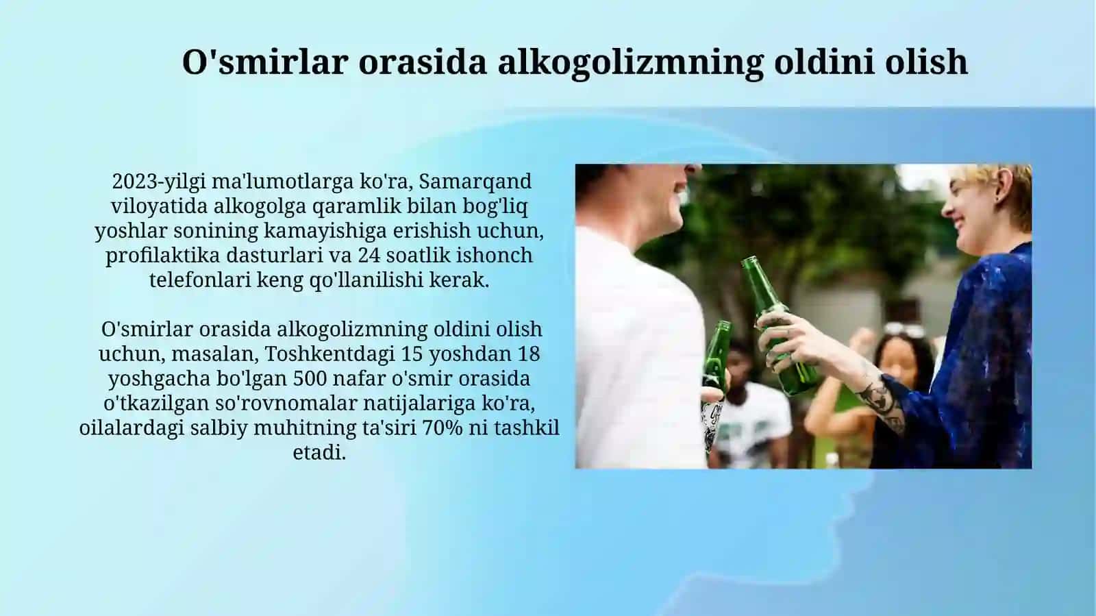 Alkogolizm uning o‘smirlardako‘rinishbosqichlari 4