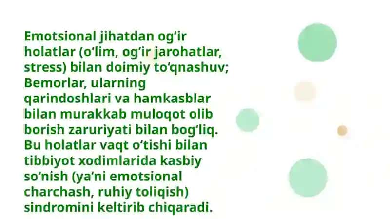 Tibbiyot hodimining kasbiy soʻnish bosqichlari 4