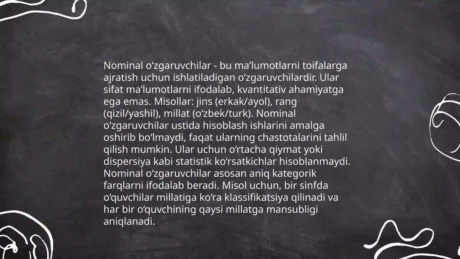 Oʻzgaruvchanlik tiplari 4