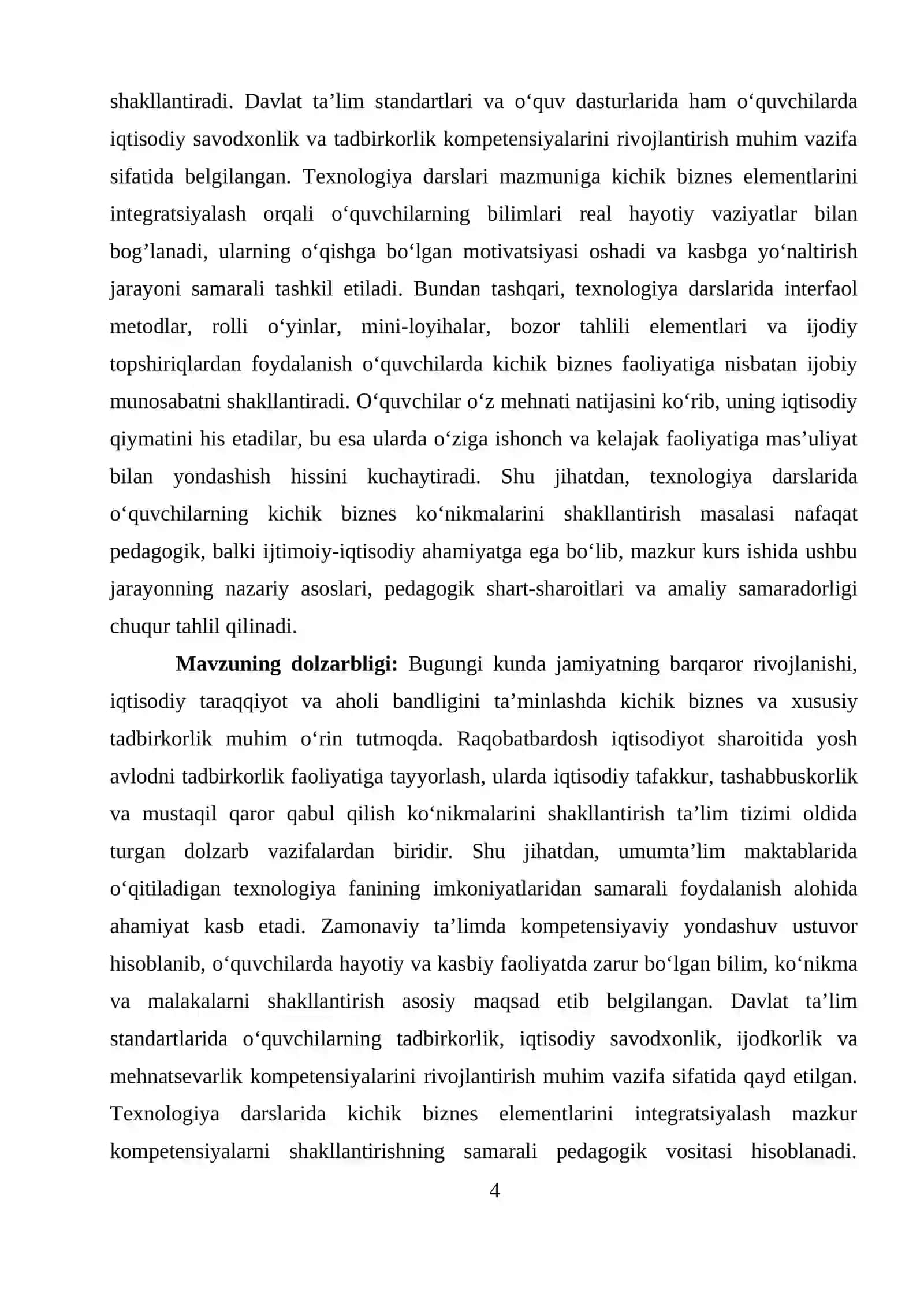 Texnologiya darslarida o‘quvchilarning kichik biznes ko‘nikmalarini shakllantirish 4