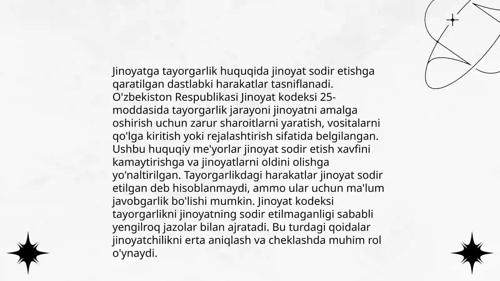 Jinoyatga tayorgarlik ko‘rish tushunchasi 4