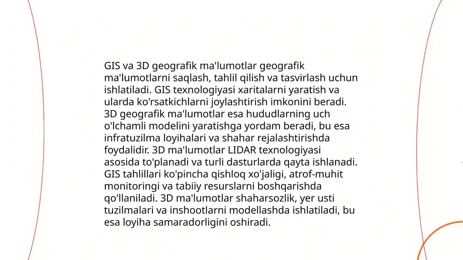 GIS asoslari va ularning 3D modellar bilan oʻzaro ta’siri 4