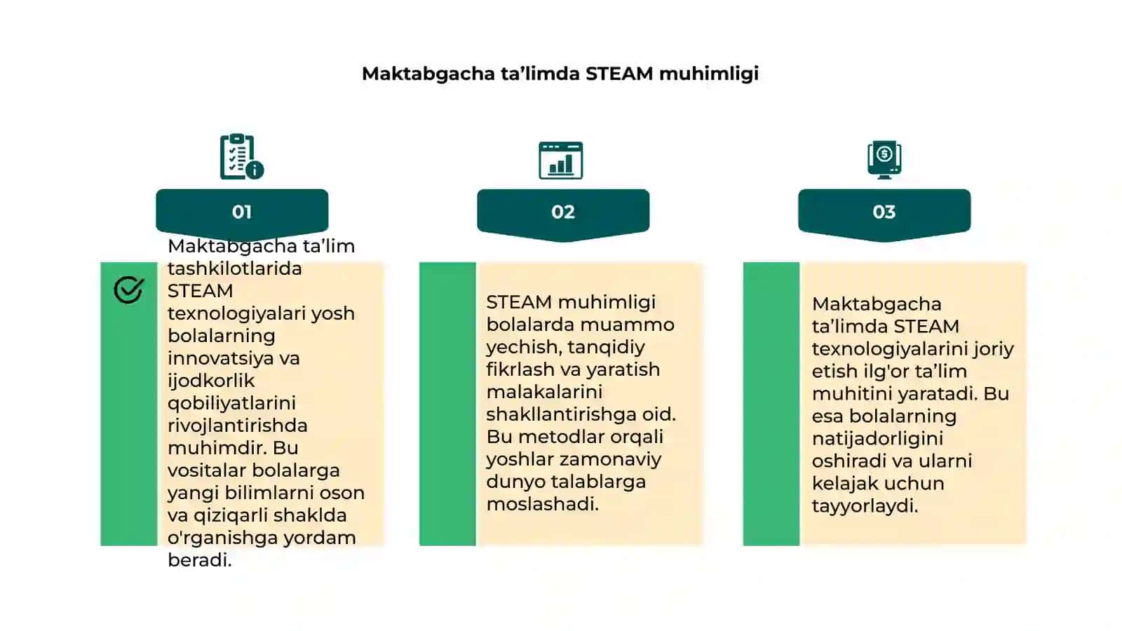Maktabgacha ta’lim tashkilotlarida STEAM ta’lim texnologiyalarining qoʻllanilishi 4