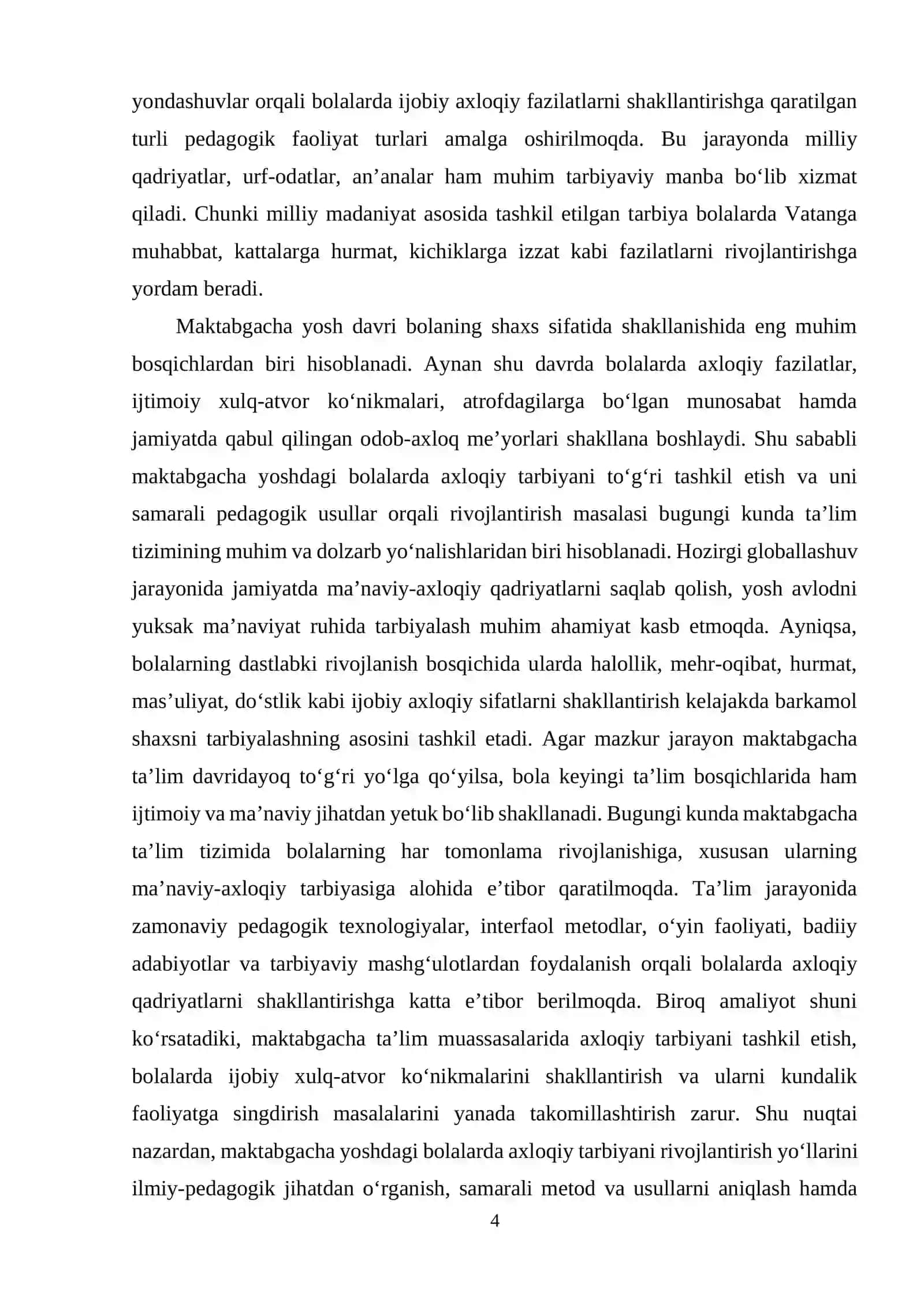 Maktabgacha yoshdagi bolalarda axloqiy tarbiyani rivojlantirish yoʻllari 4