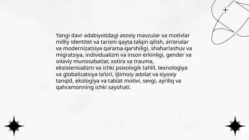 Yangi davr adabiyotlari 4