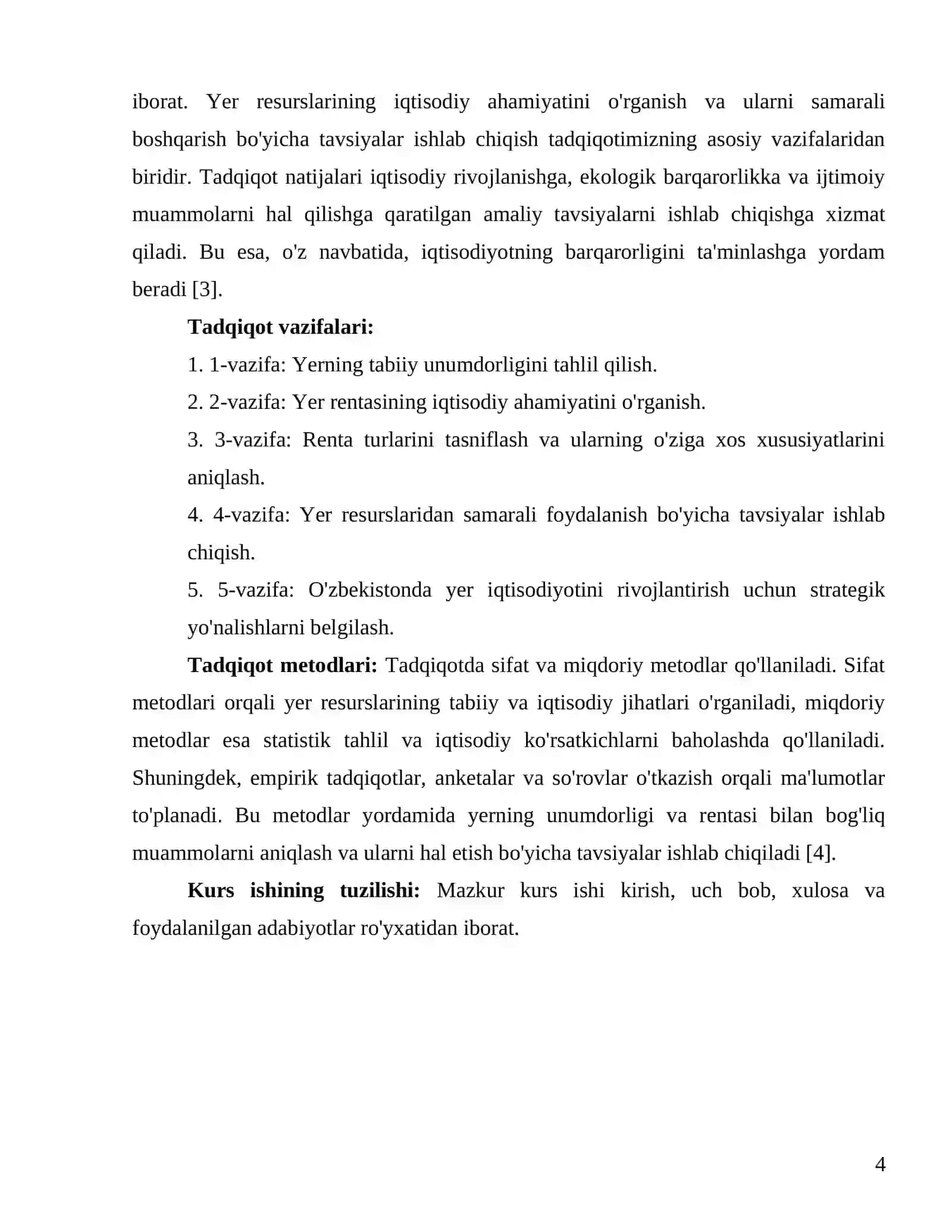 Yerning tabiiy va iqtisodiy unumdorligi,yer rentasi, renta turlari 4