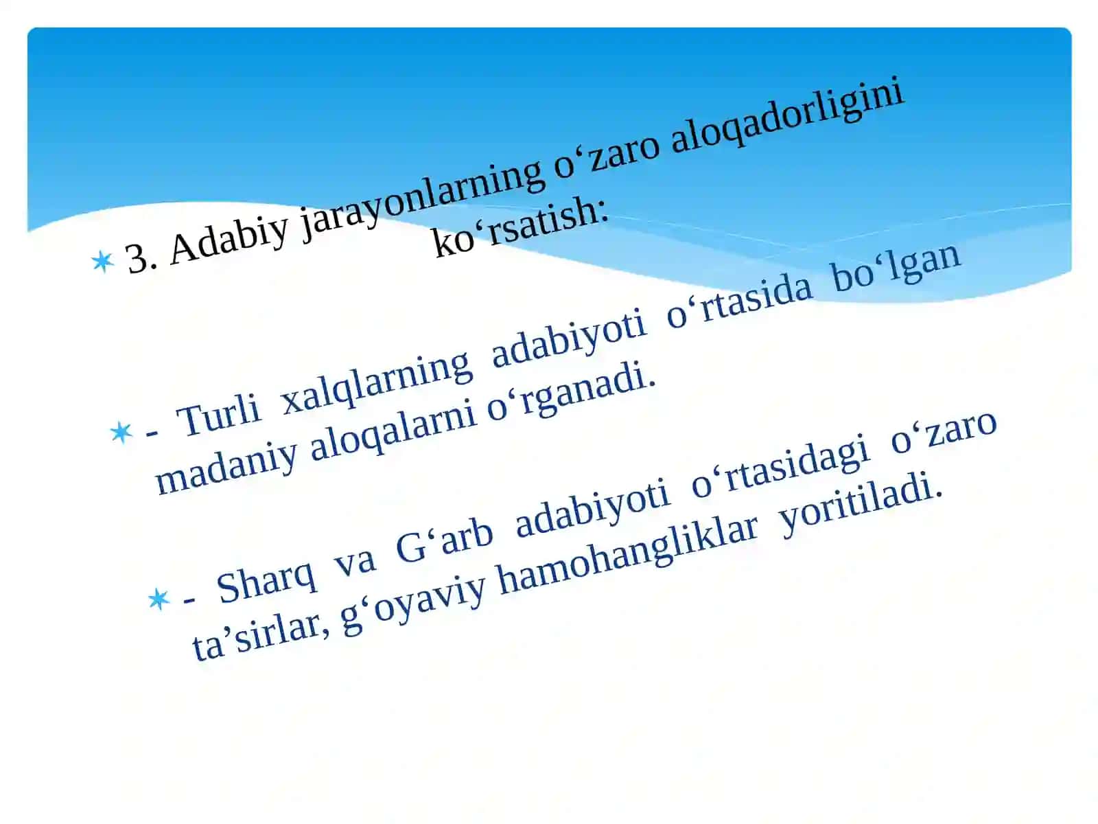 Jahon adabiyoti fanining maqsad va vazifalari 4