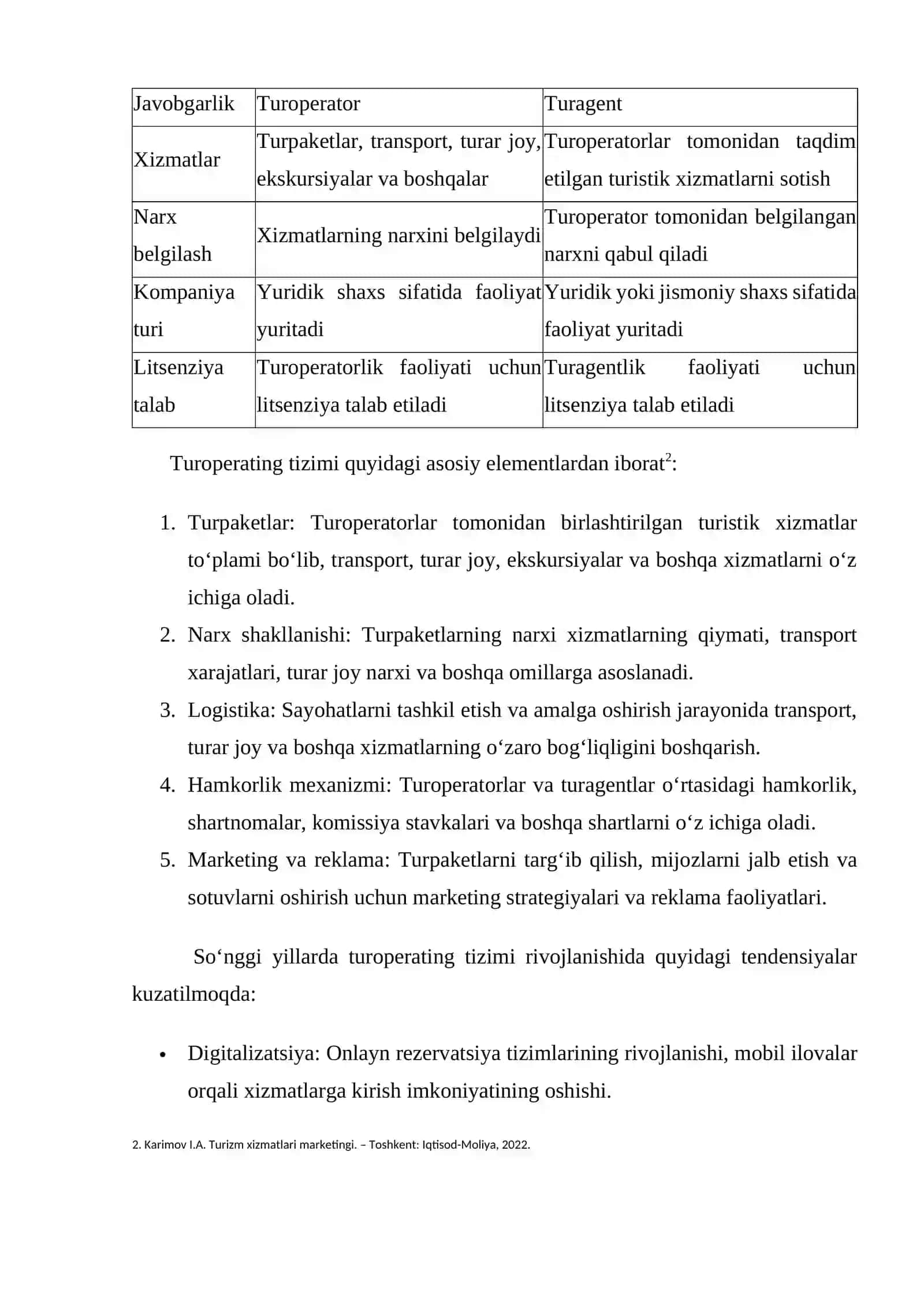TUROPEREYTINGDA XIZMAT KO'RSATISHNI TASHKIL QILISH 4