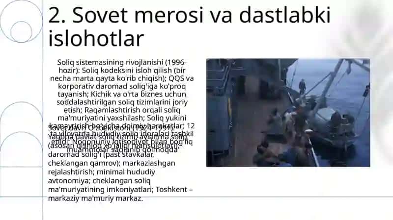 Oʻzbekiston respublikasi soliq tizimining rivojlanish bosqichlari 4