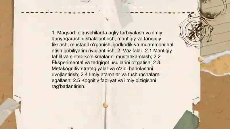 Ilmiy dunyoqarashnh shakllantiriah va oʻquvchilarda aqliy tarbiyalash 4