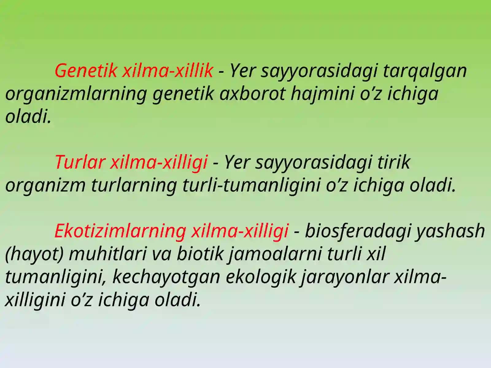 Biologik xilma-xillik va uni muhofaza qilish 4