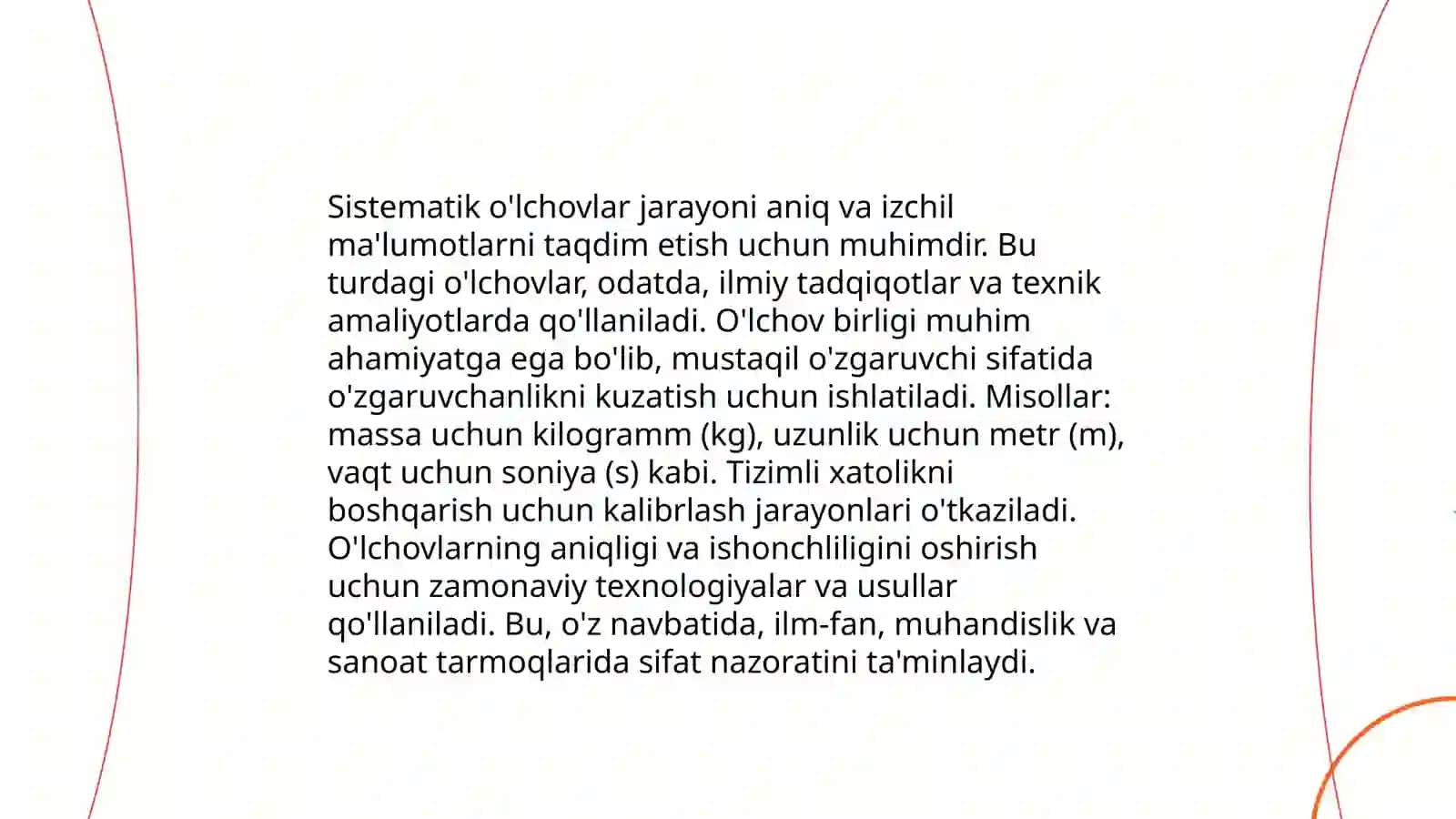 O'lchov turlari 4