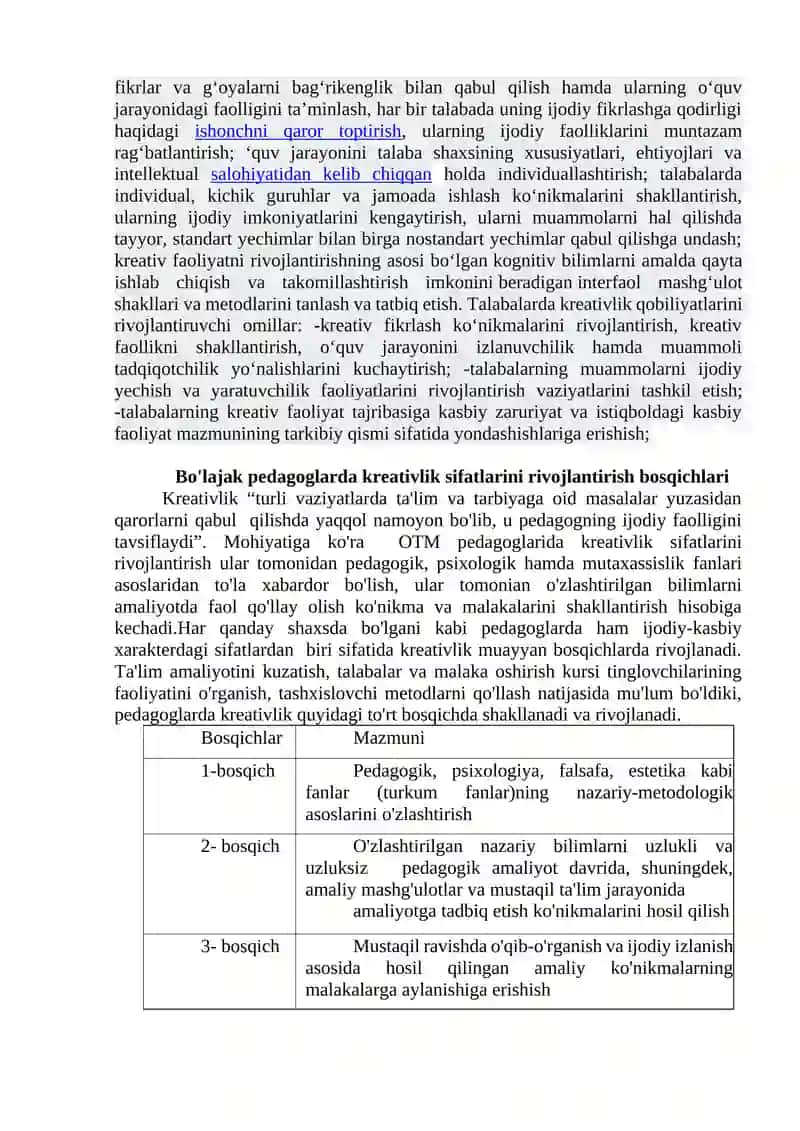 Talabalarning kreativlik sifatlari rivojlantirish 4