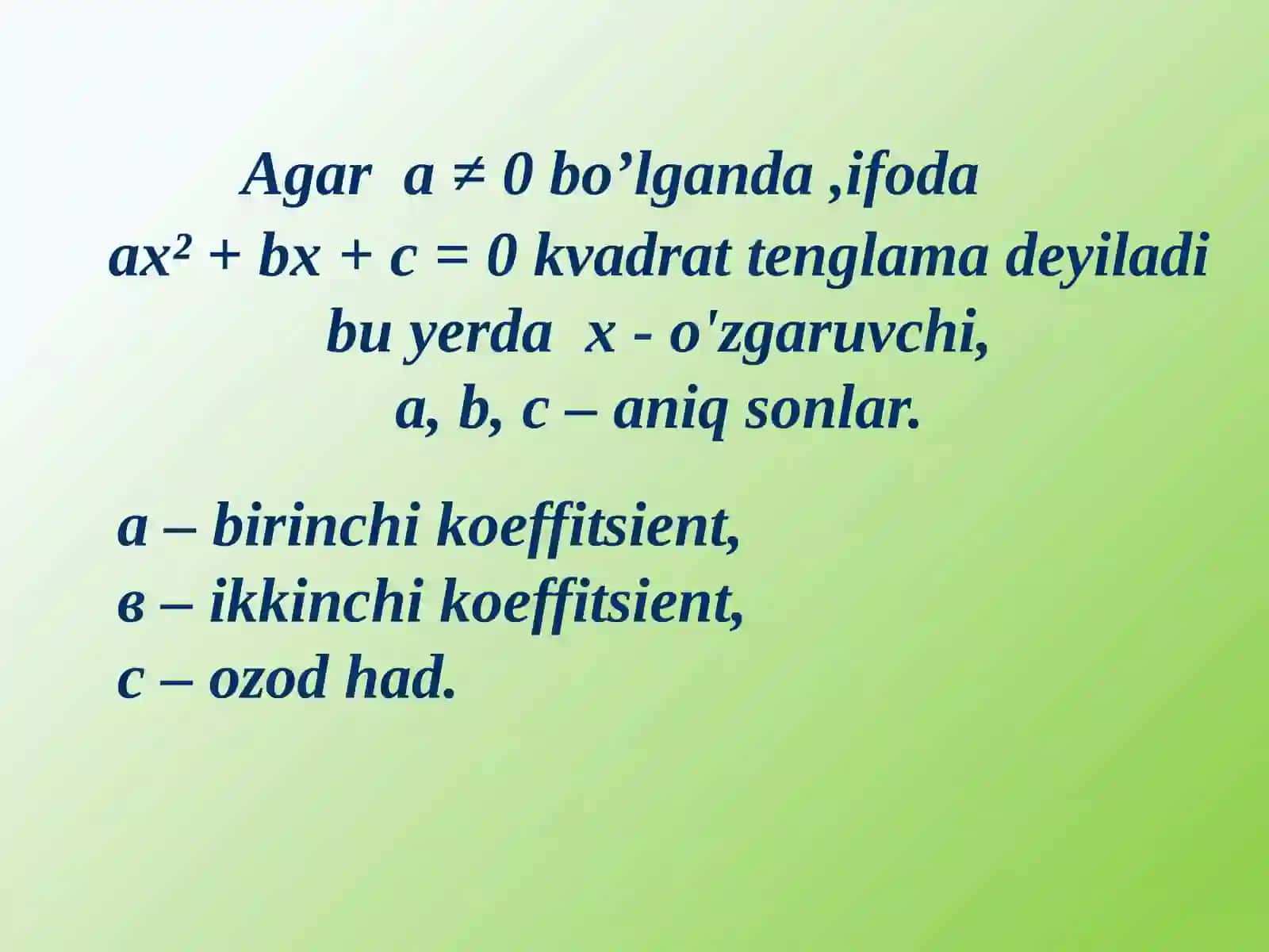 Chala   kvadrat  tenglamalar 4
