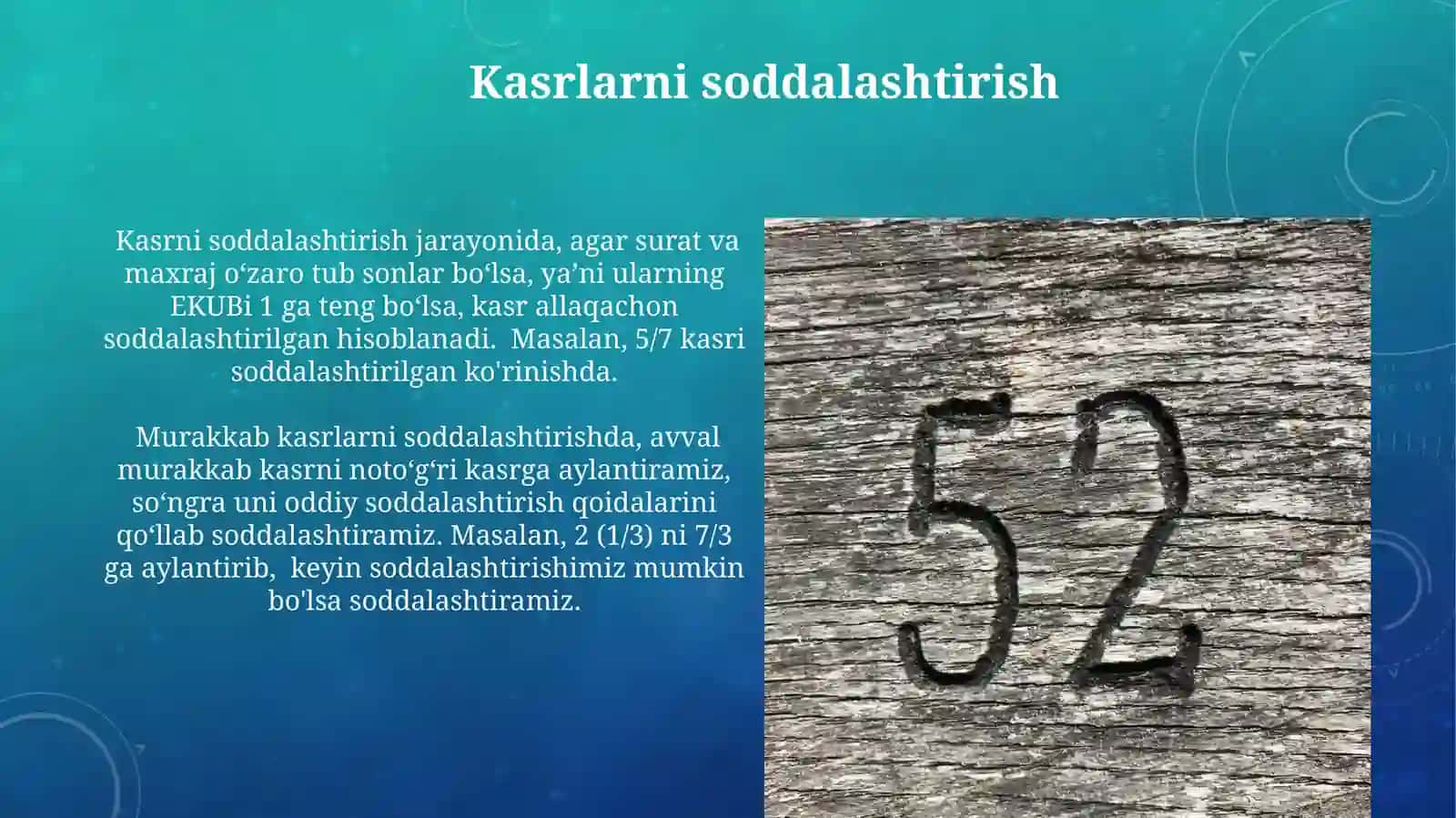 Ulush.Kasr.Ulushga ko'ra sonni topish.Butunning ulushini topish 4
