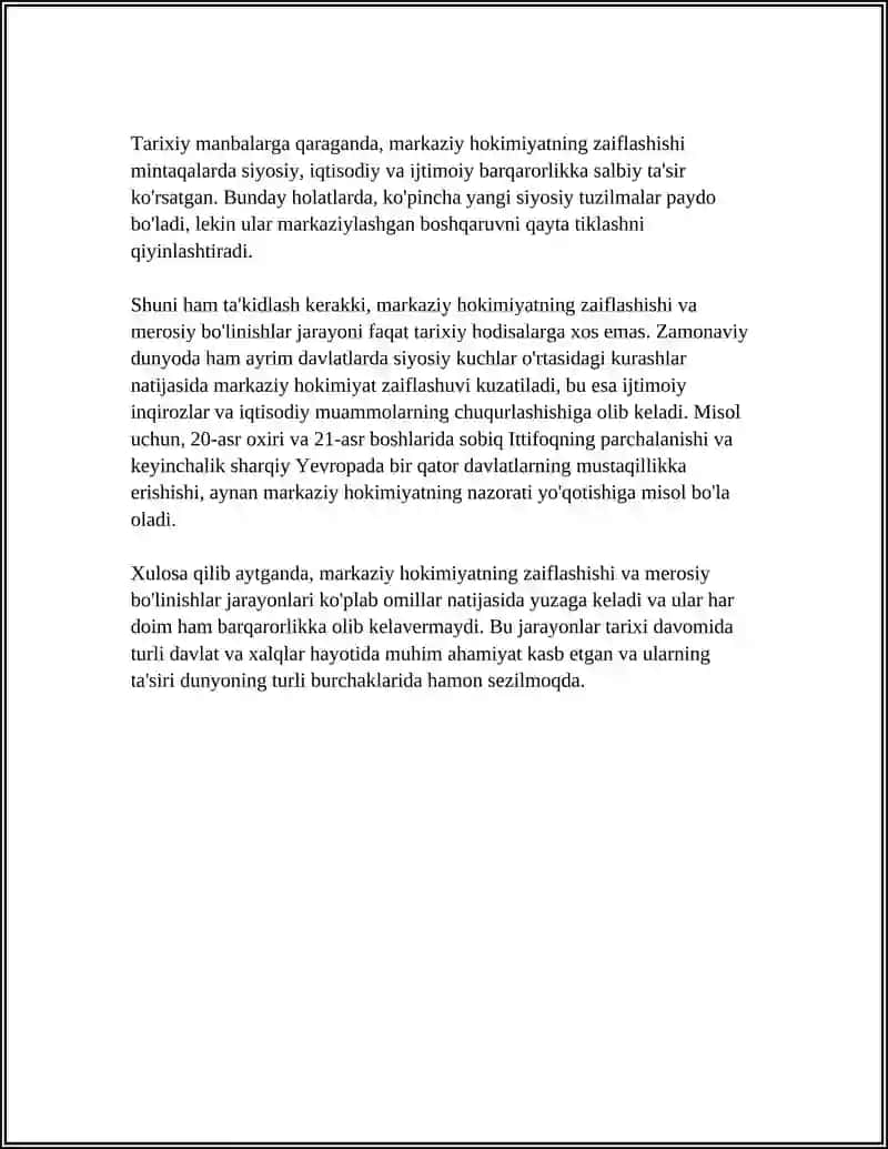 O'RTI OSIYONING XONLIKLARGA BOLINIB KETISHI VA BUNING SABABLARI 4
