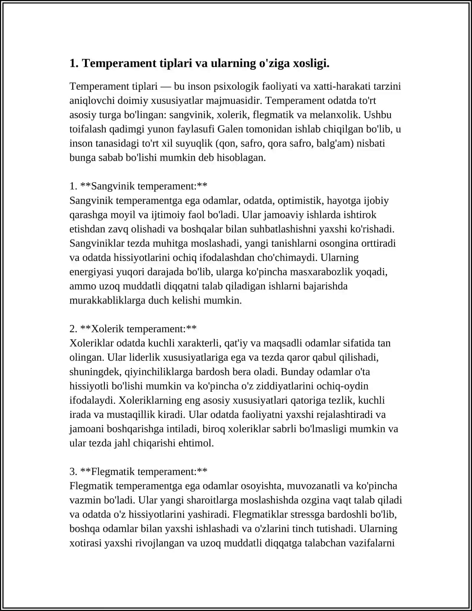 EHTIYOJLAR FAOLLIKNING MANBAI SIFATIFA.TEMPERAMENT TIPIGA MOS JUFT TANLASH-OILAVIY MUNOSABATLAR MUSTAHKAMLIGINI OMILI SIFATIDA 4