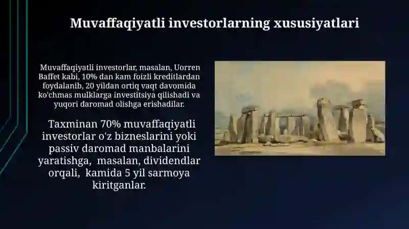 Sarmoya tikish san'ati (Robert Kiyosaki)ni tahlil qilib taqdimot qilish 4