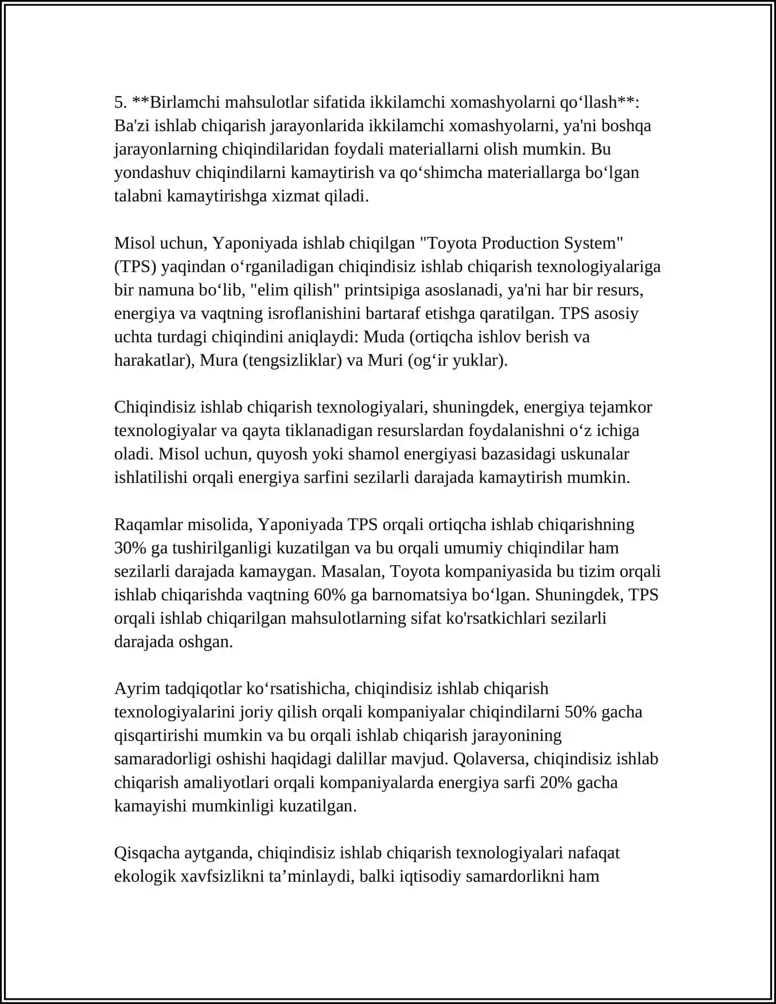 CHIQINDISIZ TEXNOLOGIYALAR YARATISH 4