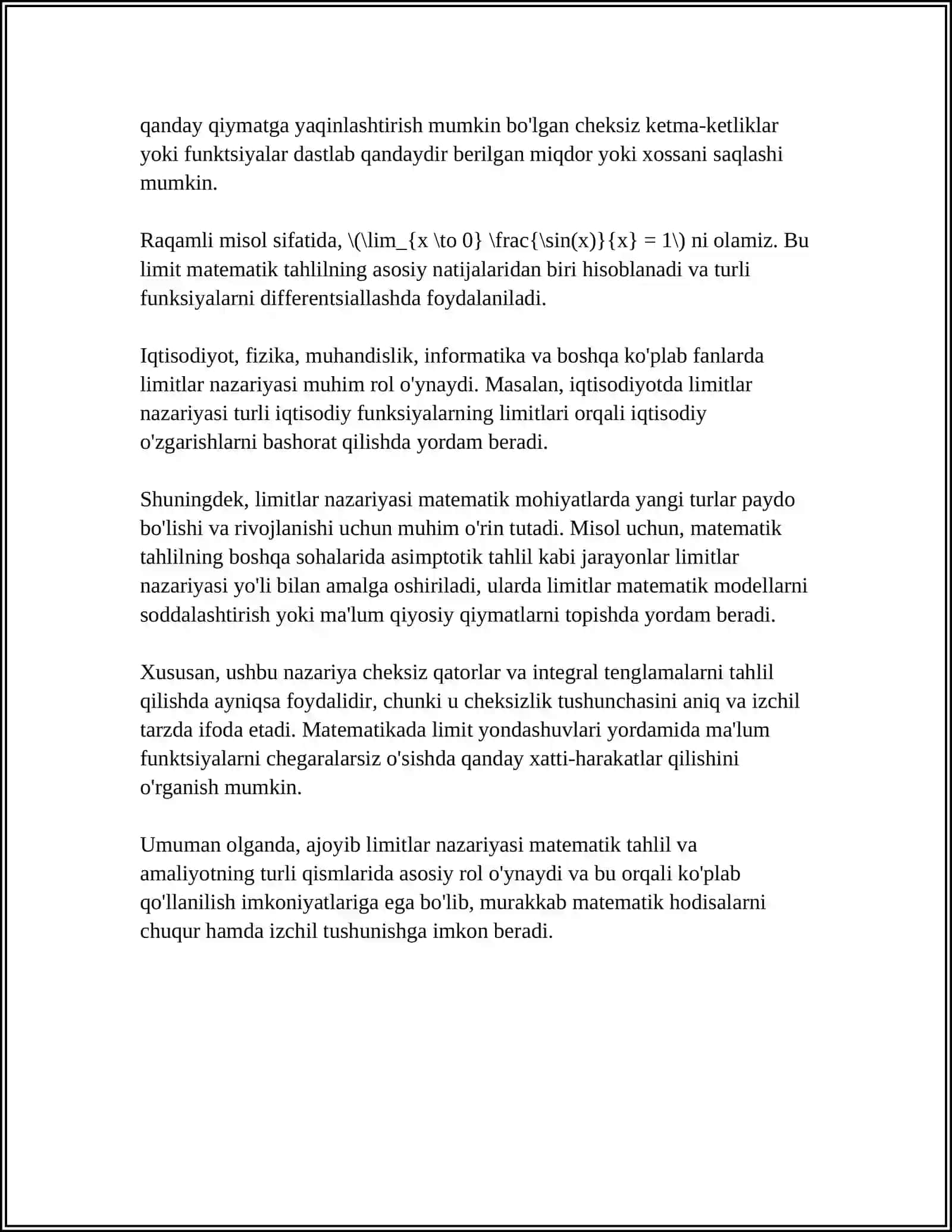 AJOYIB LIMITLAR 4