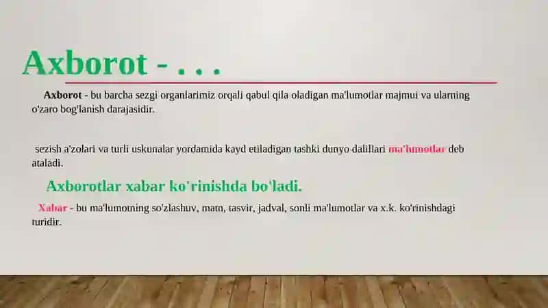 Axborot texnologiyalari fanining predmeti, maqsadi va vazifalari 4