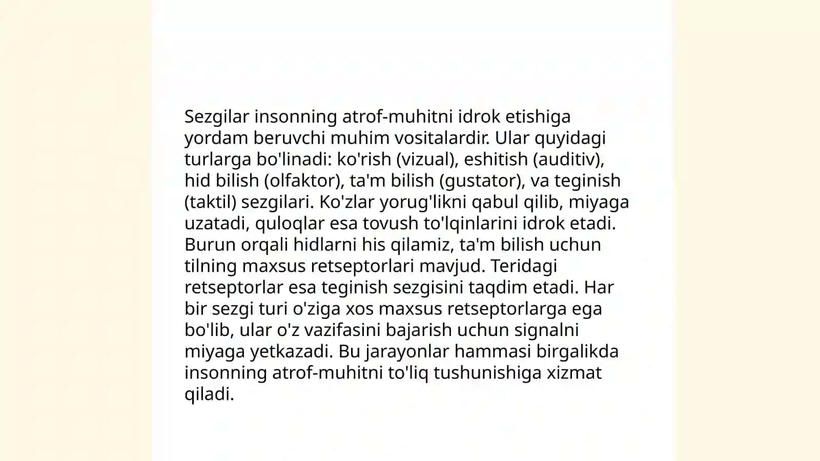 Sezgilar haqida umumiy tushuncha va uning qonuniyatlari 4