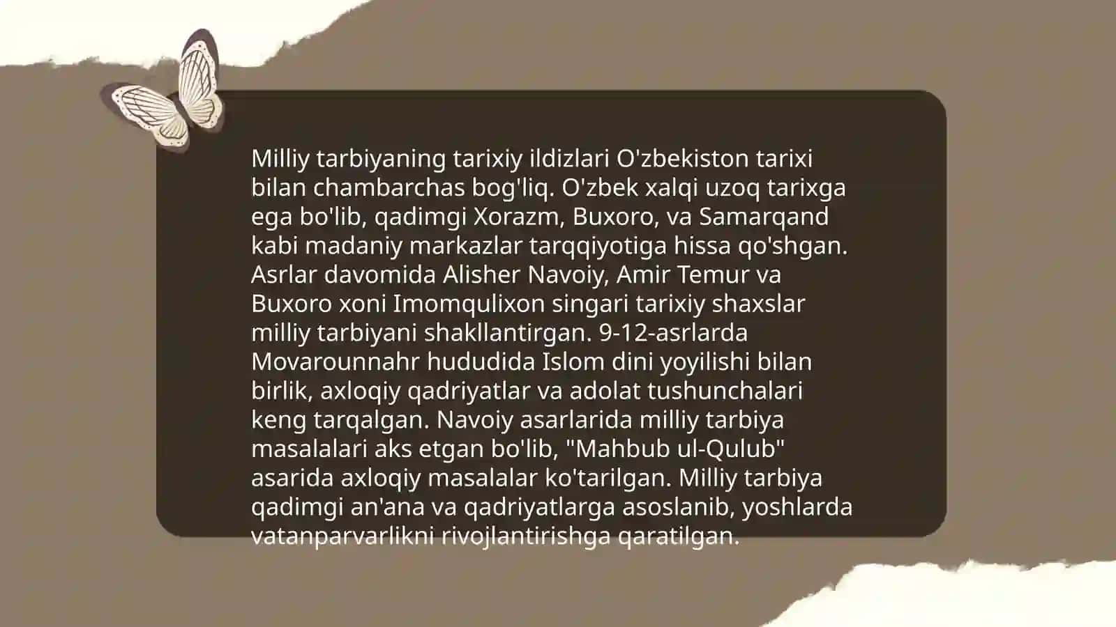 Milliy tarbiyaning mazmuni va uning takomillashtirish 4