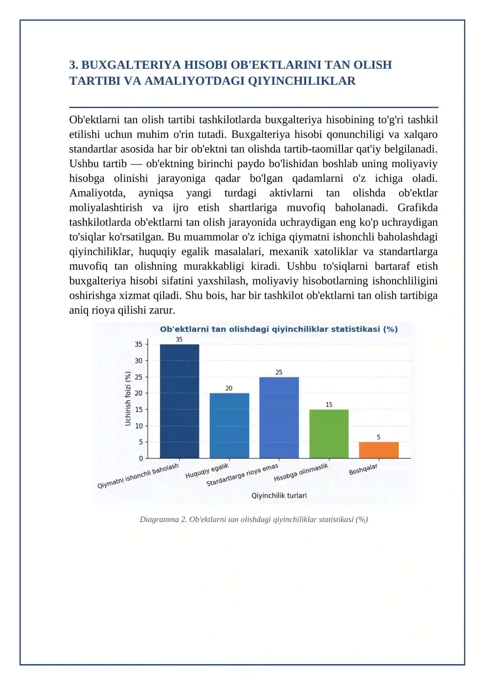 Buxgalteriya hisobi ob'ektlarini tan olishning mohiyati, me'zonlari va tartibi 4