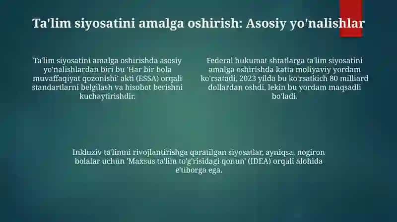 AQSh ta'lim tizimi 4