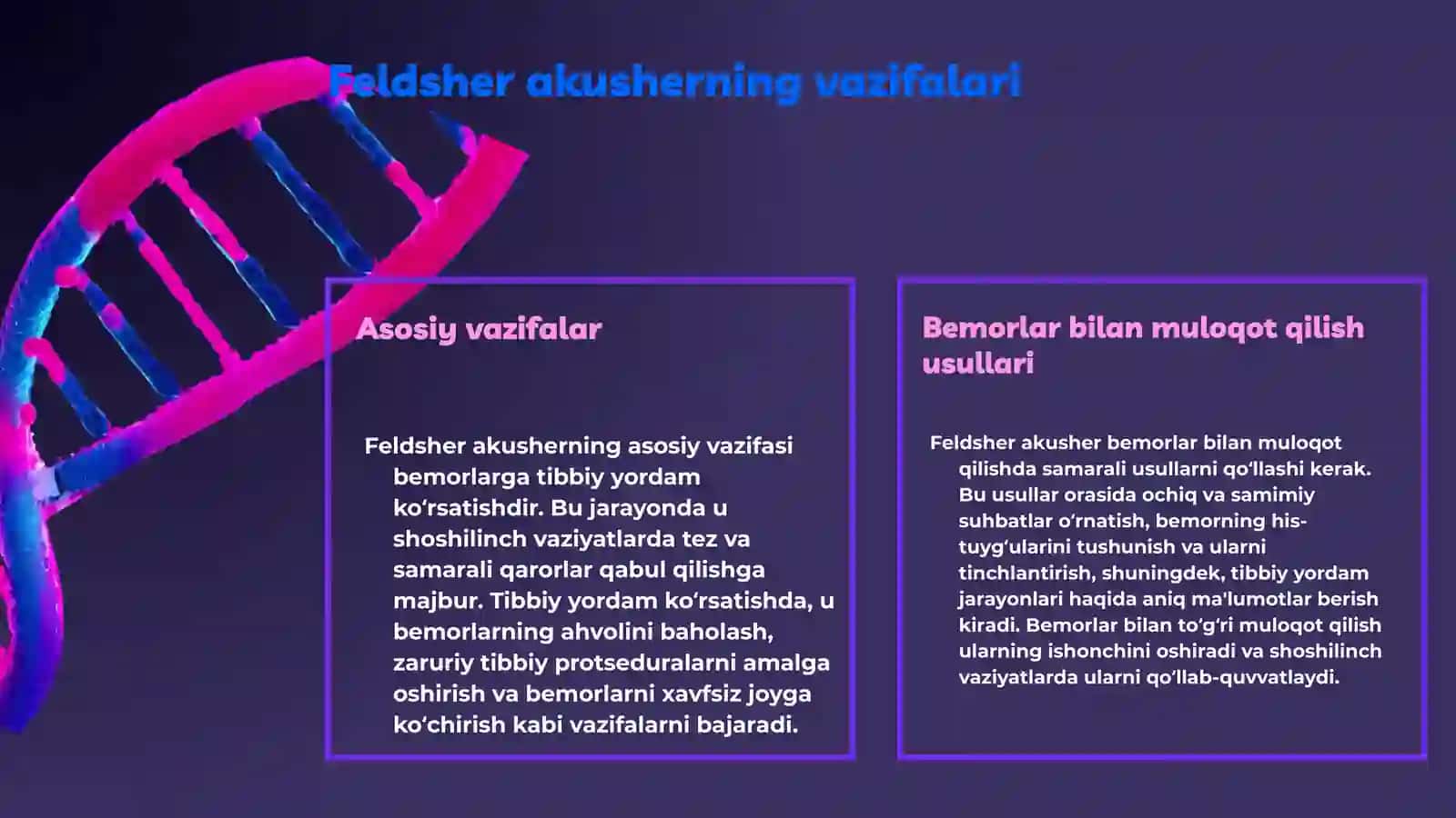 Feldsher akusherning taktikasi 4