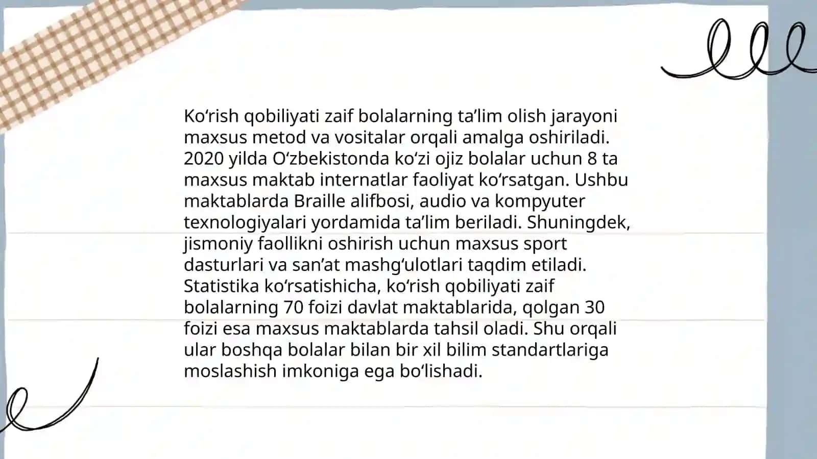 Ko‘rish qobiliyati zaif shaxslar uchun maxsus texnologiyalar 4