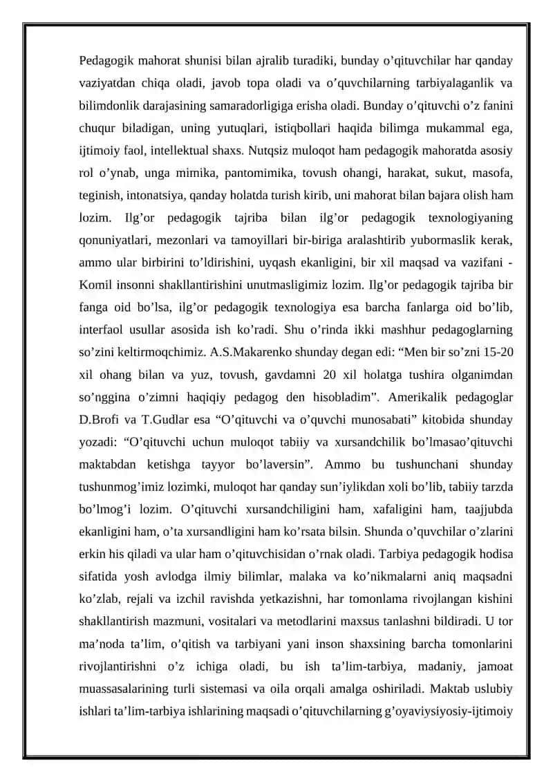 O'QITUVCHI FAOLIYATIDA MULOQOT MADANIYATI VA PSIXOLOGIYASI 4