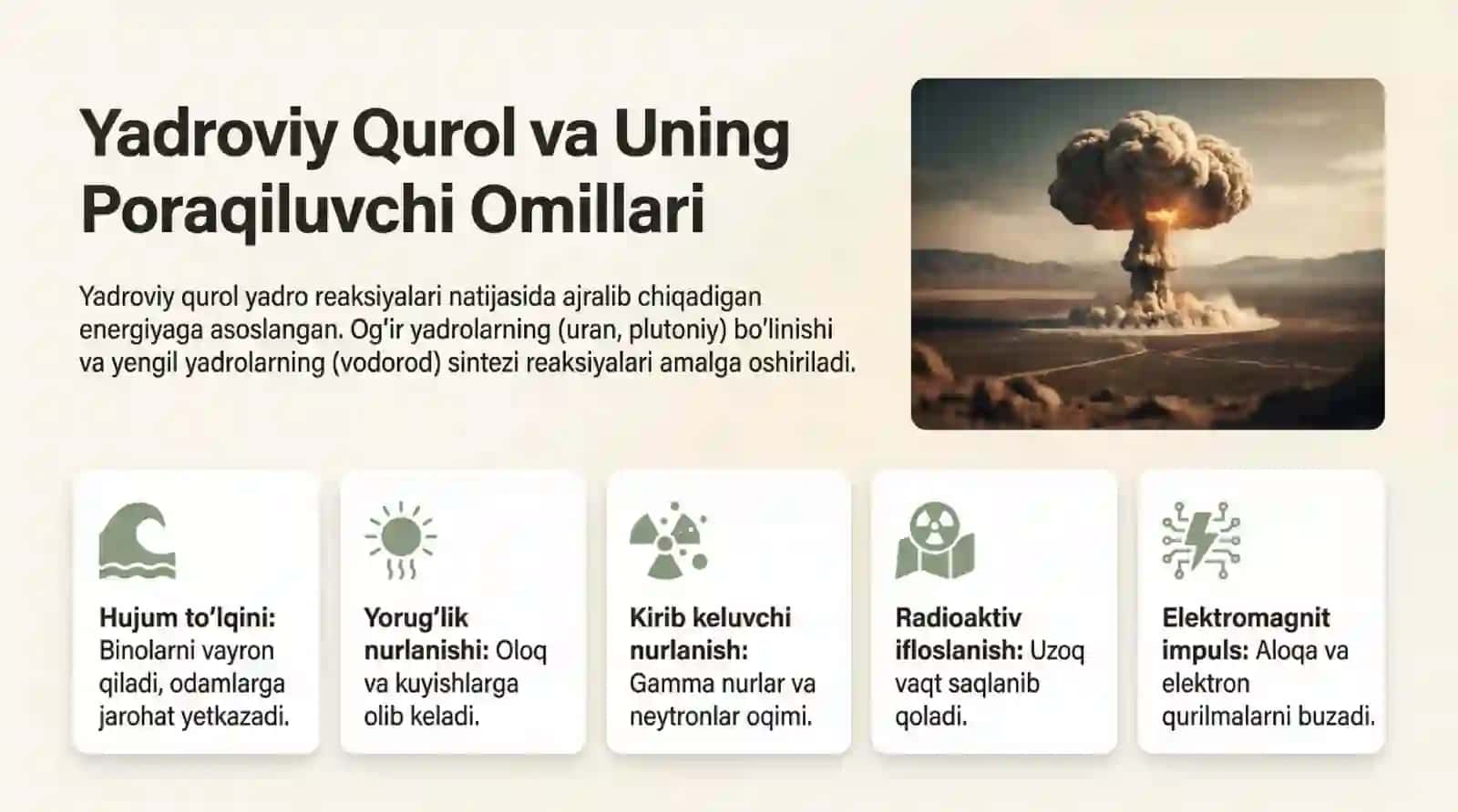 Ommaviy qirgʻin qurollarining tavsifi jabrlanish oʻchogʻining tibbiy-taktik tavsifi yoʻqotishlar 4