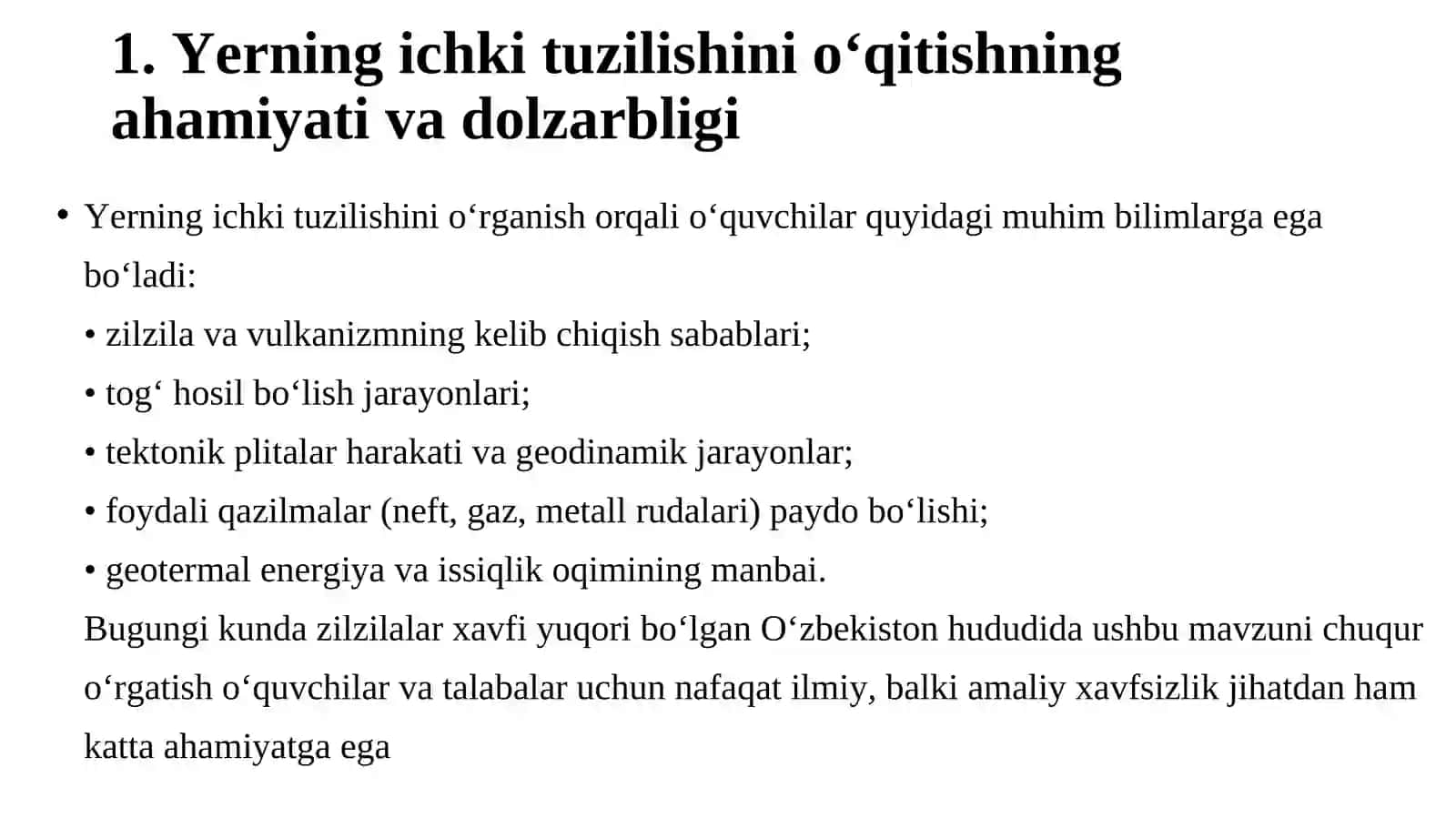 Yerning ichki tuzilishini o‘qitishda masala va mashqlardan foydalanish usuli 4